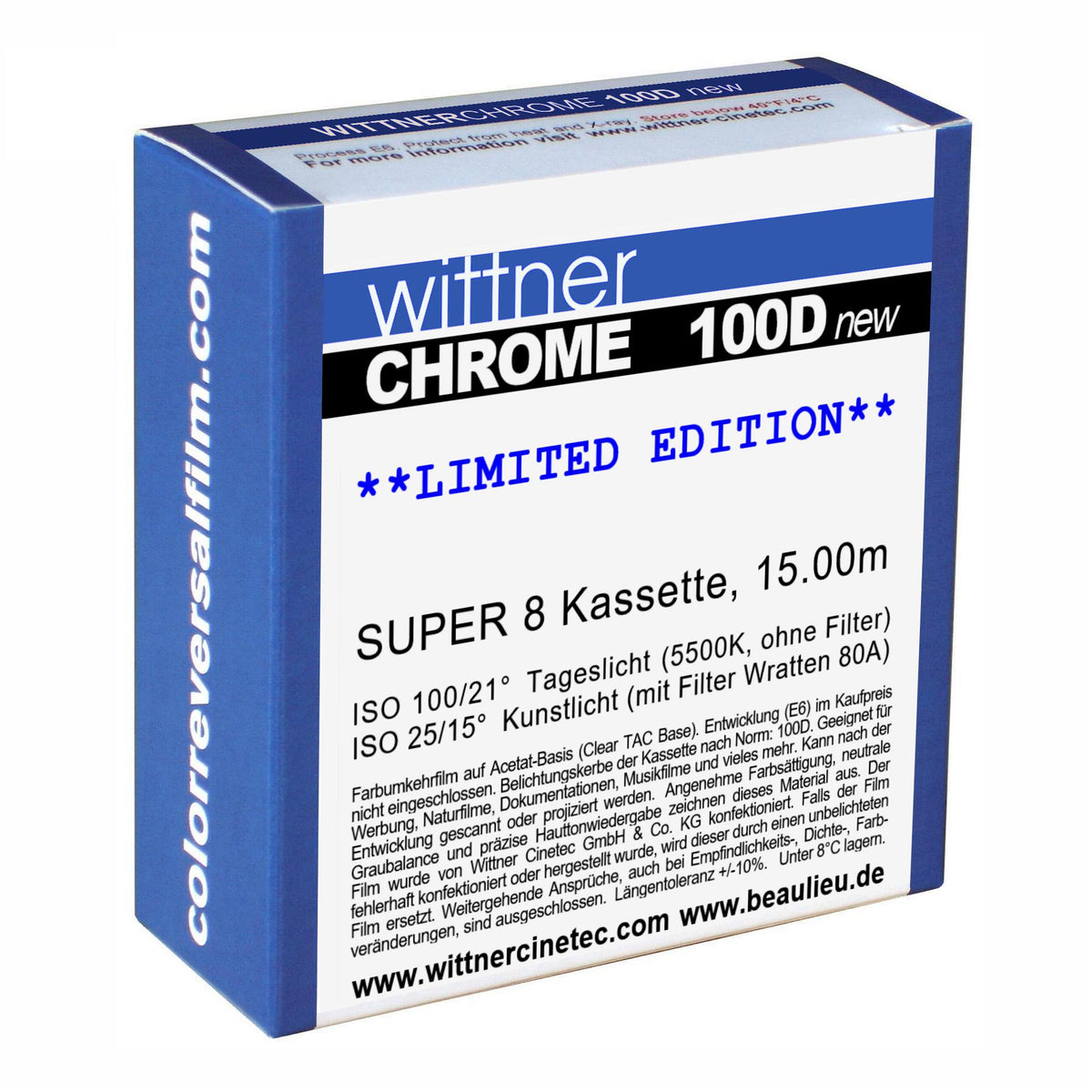 Wittner Chrome 100D, Super 8 cartridge