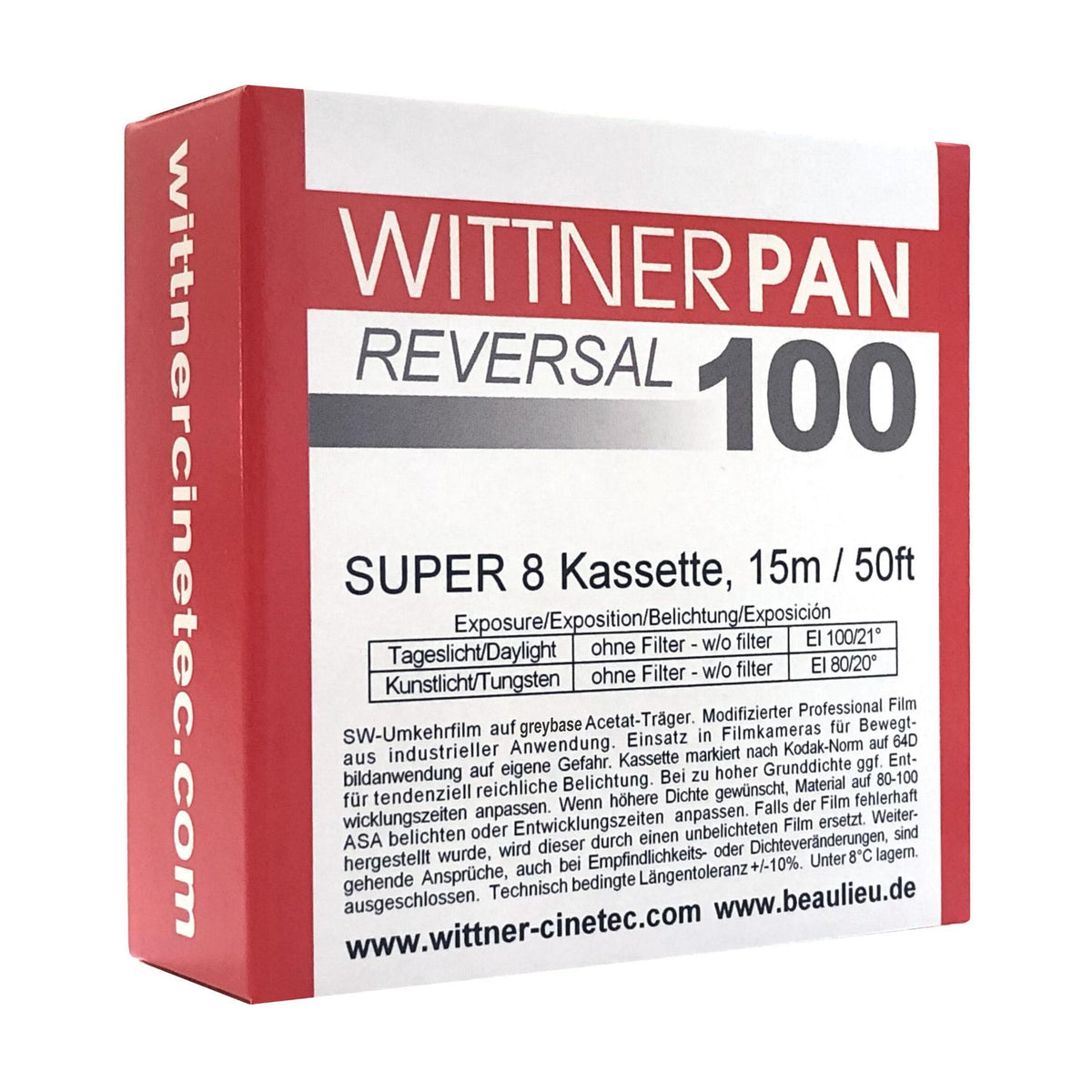 Wittner PAN 100, Super 8 cartridge